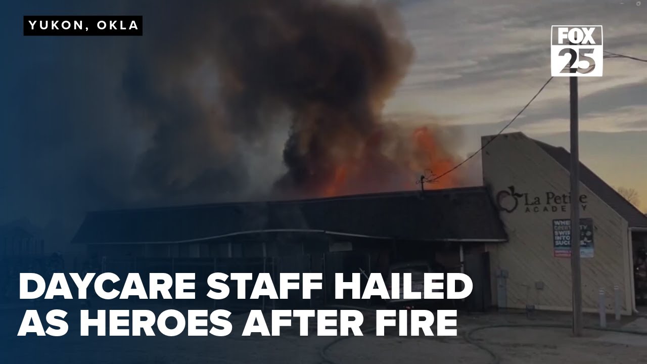 Daycare staff hailed as heroes after car crash sparks fire, all children safe