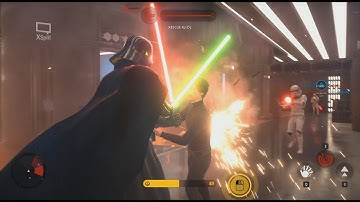 LUKE VS VADER EPIC CLASH ON THE DEATHSTAR!!! - Star Wars Battlefront