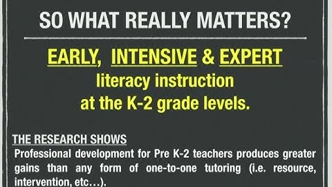 Katie Garner - What Really Matters for Effective Early Literacy Instruction