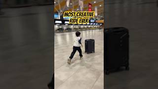 World’s Most Creative Toddler Suitcase Ride at the Airport!