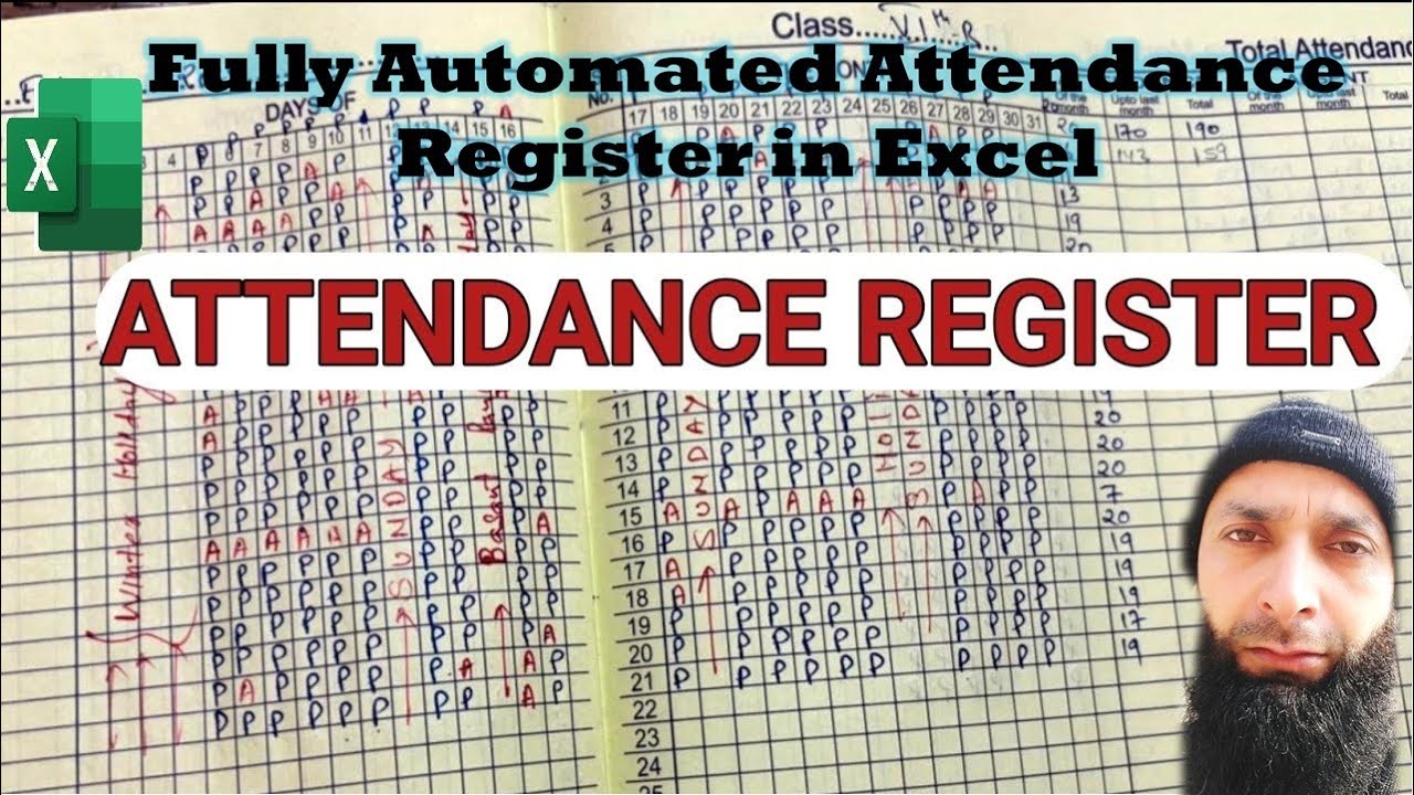 how to make Attendance Sheet in MS Excel ||Fully Automated Attendance ...