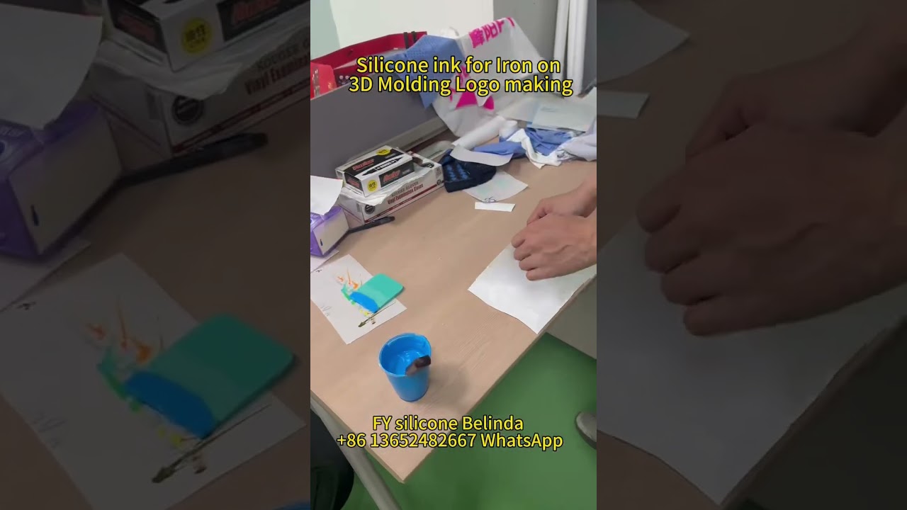 FY molding silicone ink for iron on 3D silicone logo making 