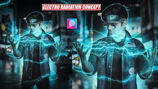 ELECTRO RADITION LIGHTING - Photo Editing Tutorial in Picsart Step by Step in Hindi - Taukeer Editz