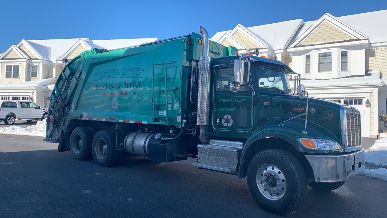 Orifice Recycling & Refuse 24 ~ Peterbilt 348 McNeilus Split Body Rear ...