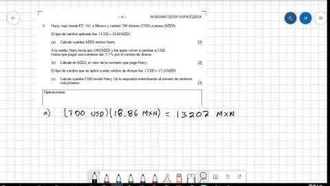 Cambio de divisa, ejercicio IB
