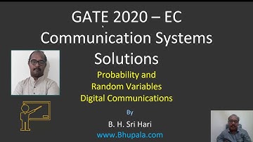 GATE 2020 Solutions - EC Communication Systems - Q4 - Random Variables / Digital Communications