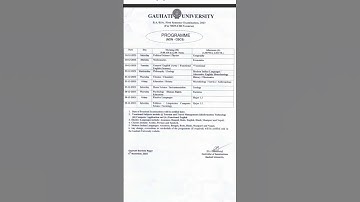 Programme of B.A./ B.Sc/ B.Com First Semester (Non-CBCS) Examination, 2023. #gu guwahati University