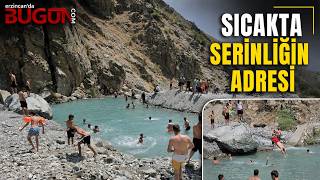 Üzümlü’de 40 Dereceye Varan Sıcaklarda Serinliğin Adresi Kumlama Havuzu Oldu