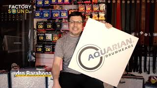 Aquarian Drumheads® TC-10 Texture Coated™ Parche Tom 10" Blanco Satinado video