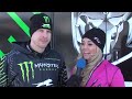 Carly Aplin talks to Tucker Hibbert | AMSOIL Champsionship Snocross