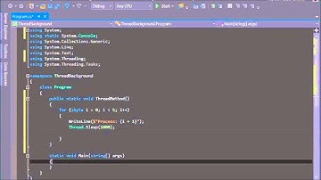 C# 6.0 Tutorial - Advanced - 7. Thread Background