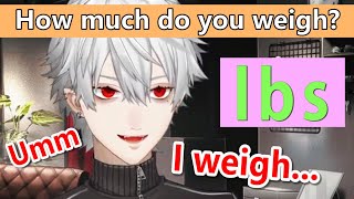 ［Eng Sub］Kuzuha was asked his weight by a viewer ［Nijisanji/VTuber］