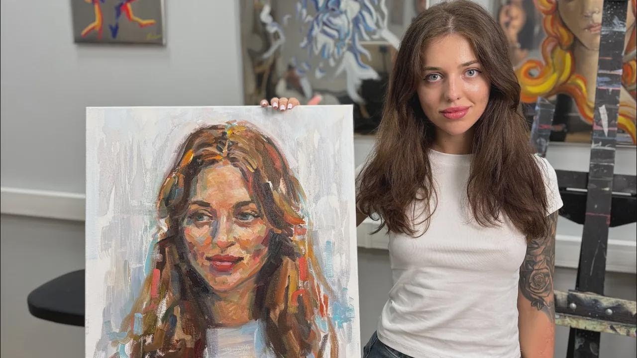 Cómo pinto un retrato de una chica en vivo: todo el proceso explicado