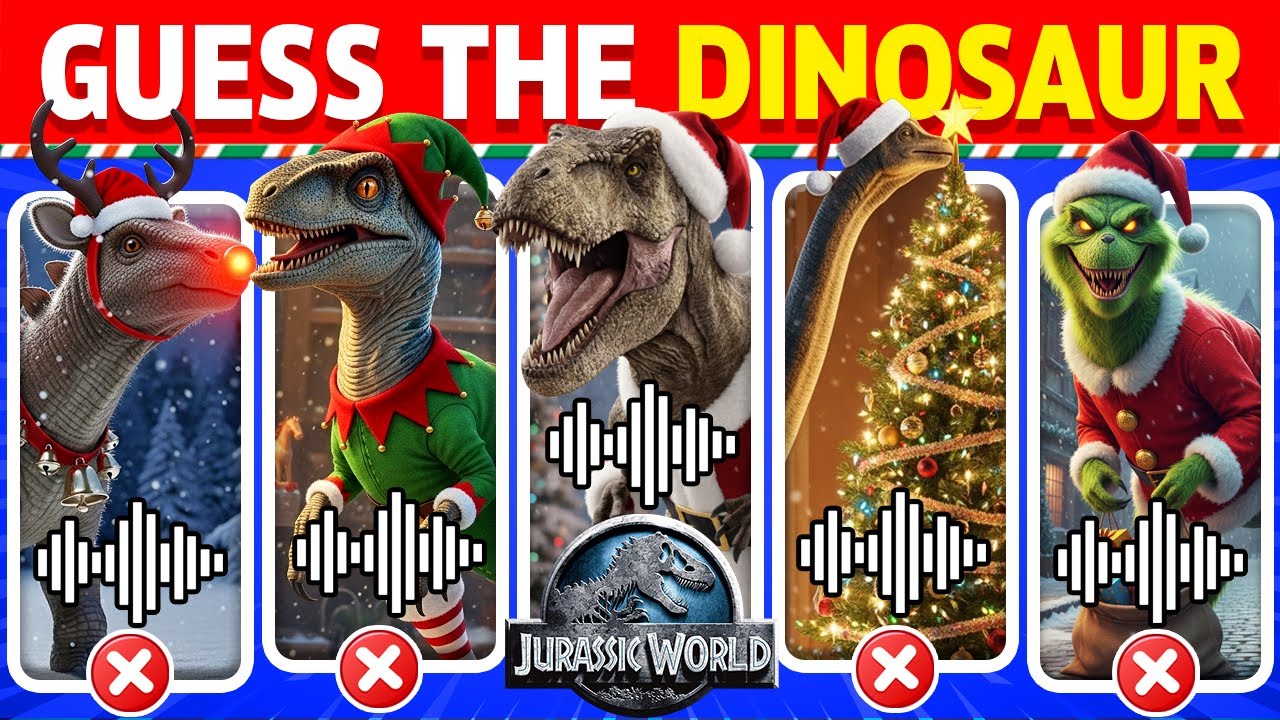 🦖🌋✅ Викторина о динозаврах, рождественское издание | Только гении отвечают правильно 🧠