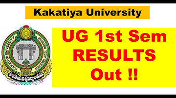 Kakatiya University UG 1st SEM Results REleased || 1/Dec/2021 || Kakatiya University Updates
