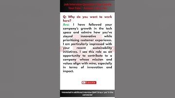 🔥Why do you want to work here?🔥#jobprepify  #interviewtips  #interviewpreparation