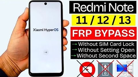 Redmi Note 11/12/13 HyperOS FRP Bypass Without PC | Xiaomi Google Account Unlock 2025 (Νο ΑΡΚ/Tools)