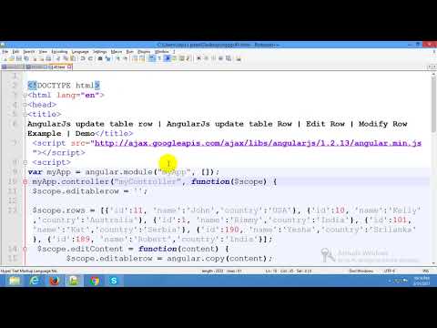 Transport Snazzy unused AngularJs update table row | Edit row inline,Modify Row in Angular 6 and  CRUD - YouTube