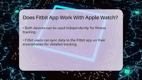 Does Fitbit App Work With Apple Watch? - Talking Tech Trends