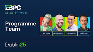 ESPC25 - Hear from our Programme Team - Tom Morgan