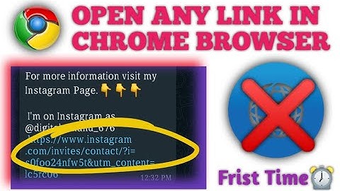 Link Direct Open In Browser Problem Solved Link Open In Chrome Browser Fix website not opening#link