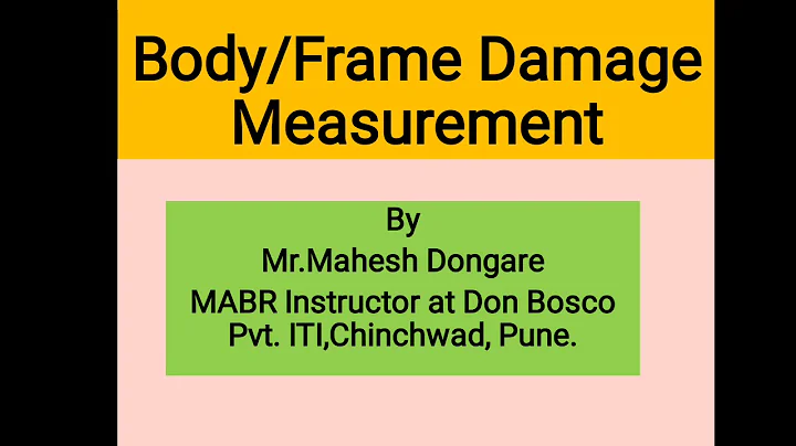 BODY OR FRAME DAMAGE MEASUREMENTS