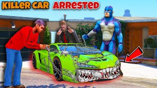 Rope Hero Arrested The Killer Car In Gta 5 |Destroyed Killer Car | Rope Hero Vice Town | Gta V Hindi screenshot 4