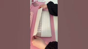 Logitech POP icons keyboard unboxing 🩷🫧🌸🤍 #gamingsetup #pcgaming #gamergirl #gaming #logitech