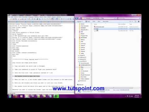 How to Lock Folder or File using Notepad.mp4