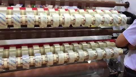 High quality super clear bopp adhesive tape slitting rewinding machine