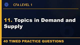 11. CFA L1 |Topics in Demand and Supply | Economics | 40 Practice Questions | 2026 Curriculum