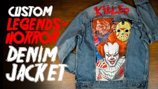 How I Painted this Horror Themed Denim Jacket