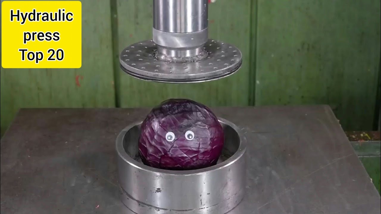 HYDRAULIC PRESS VS VEGETABLES AND FISH 