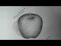 طريقه رسم تفاحه - كيفيه رسم تفاحه - رسم  طبيعه صامته  
