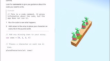 Storing Information - Swift Playgrounds Learn to Code 2 with Explanation