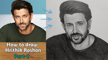How to draw Hrithik Roshan (Part-2)//Hrithik Roshan pencil sketch