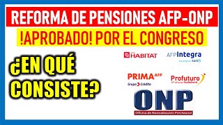 !Aprobado! Reforma de AFP y ONP |Comisión de Economía del Congreso aprobó la Reforma de Pensiones