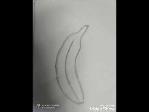 How to draw a Banana step by steps - YouTube