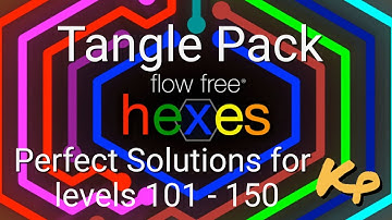 Flow Free Hexes - Tangle Pack - Perfect Solutions for levels 101 - 150
