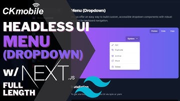 How to create Menu/ Dropdown menu with headless UI (with Nextjs / React Recoil )