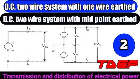 Lect.2 // TDEP//Dc two wire system with one  wire earthed// 2 wire mid point earthed// #powersystem