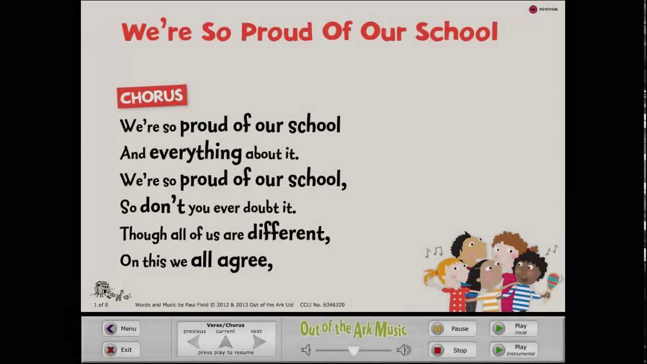 We'Re So Proud Of Our School [Sing Together] - Words On Screen™ Original -  Youtube