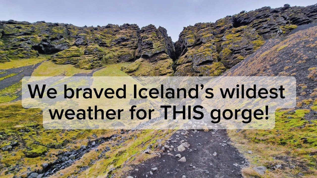 Stunning adventure in heavy wind and rain - Rauðfeldsgjá Gorge is a must see for all hikers — Rauðfeldsgjá — video poster