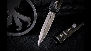 Microtech Dirac OTF Damascus Blade
