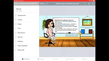 Student View: Using a Bitmoji Interactive Classroom Lesson in Canvas (iOS App)
