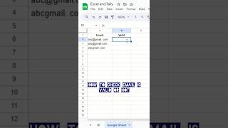 How to Check Valid Email | Check Email ID Google Sheets | #googlesheets #email #excel