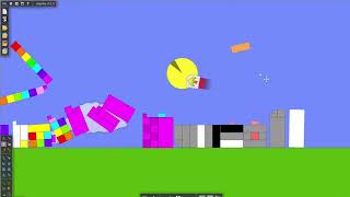 Numberblocks Sketch play with thrusters (rockets) algodoo