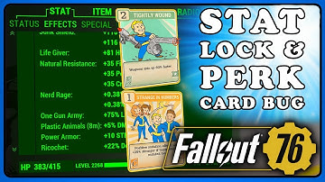 Fallout 76: Stat Lock & Perk Card Bug. Explanation & Known Fixes. PipBoy is Fake :|