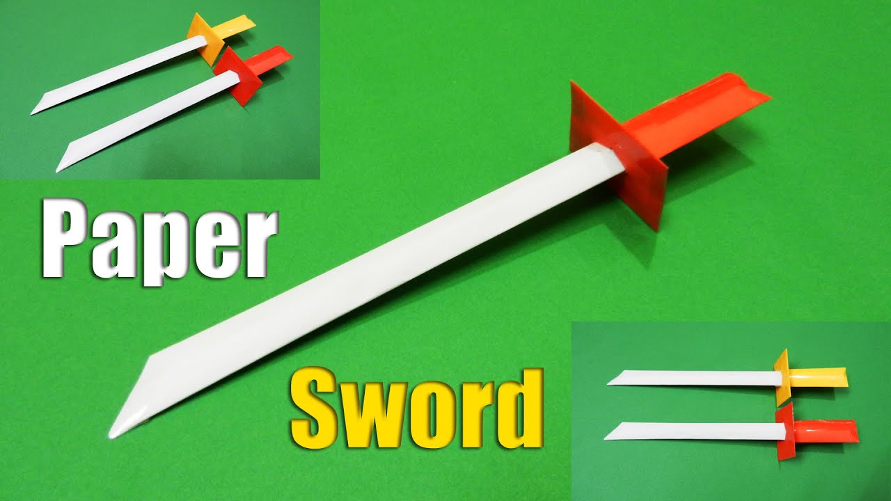 How to make a Paper Sword Easy Tutorial YouTube