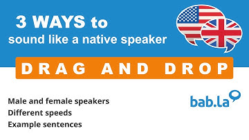 DRAG AND DROP pronunciation | Improve your language with bab.la